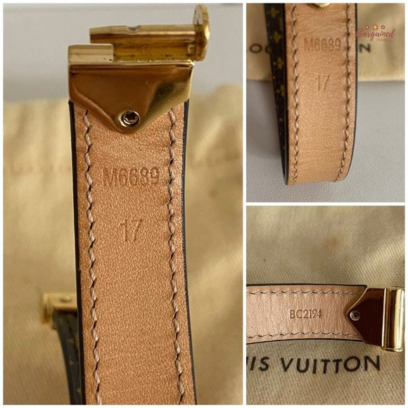 Authentic Louis Vuitton Brown Monogram Nano Coated Canvas Leather Bracelet 17 - Picture 6 of 12